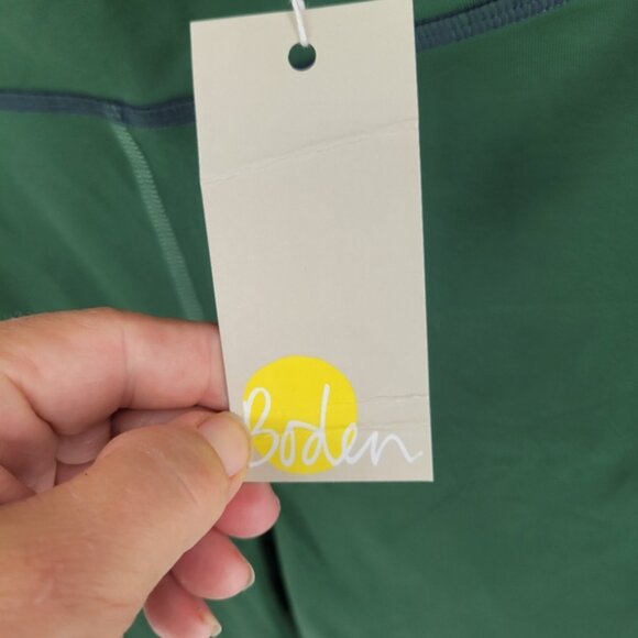 Boden Colorblock Leggings in Green, Pink, and Navy Size 12 - Picture 3 of 7